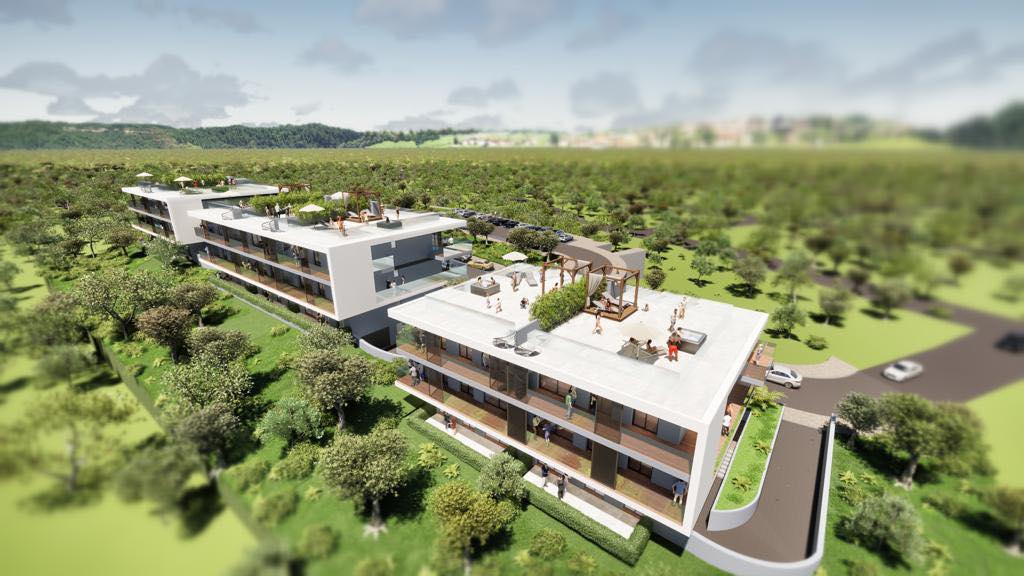 imagem 3d de um condominio